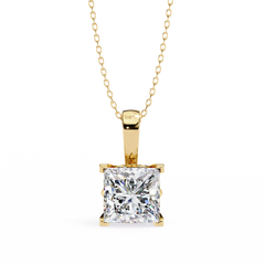 Solitairekart 2.62ct Classic Princess Natural Diamond Solitaire Pendant-H Color, VS1 Clarity