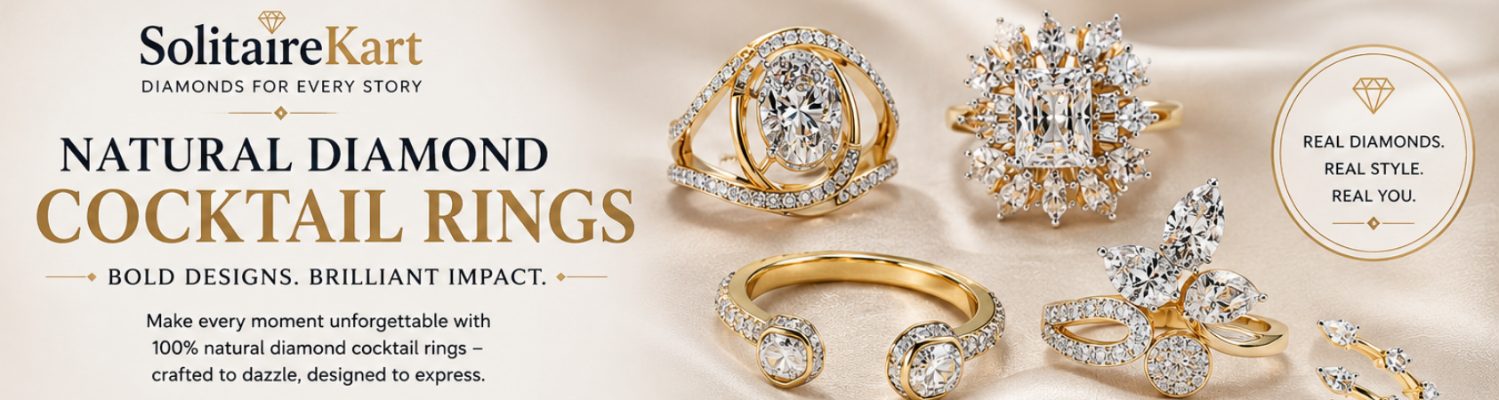 Natural Diamond Cocktail Rings:Bold Statement Jewelry for Every Occasion
