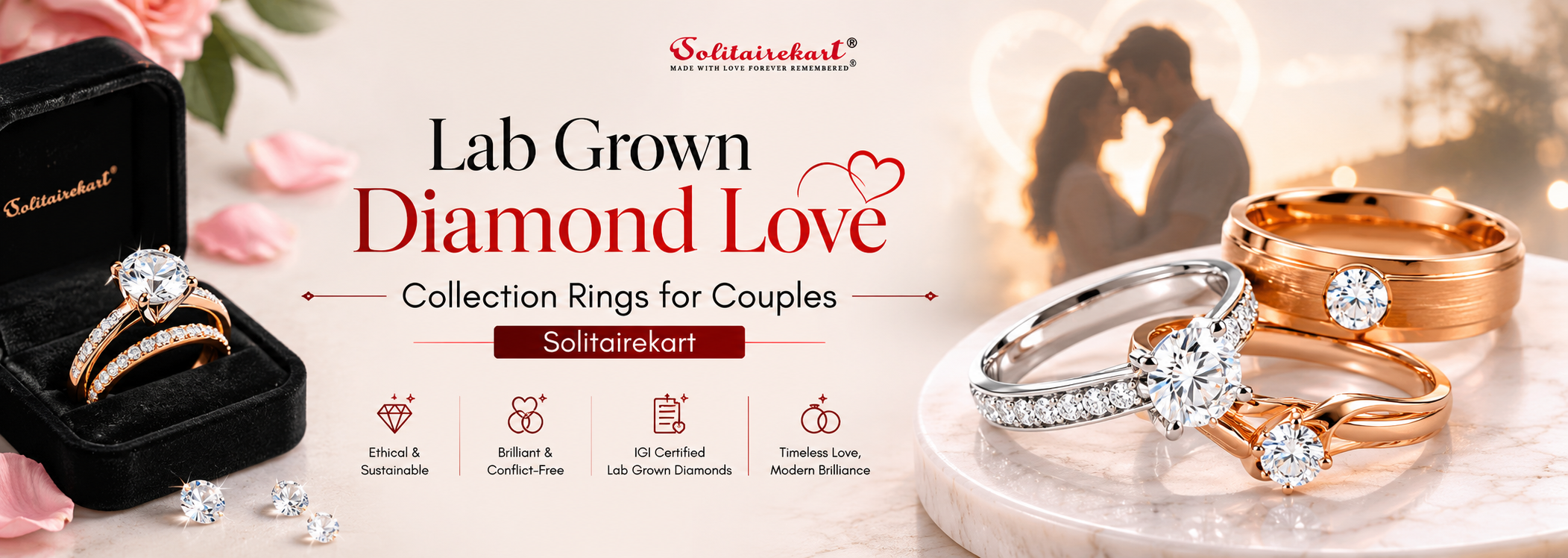 Top 10 Lab Grown Diamond Engagement Rings for Couples | Solitairekart
