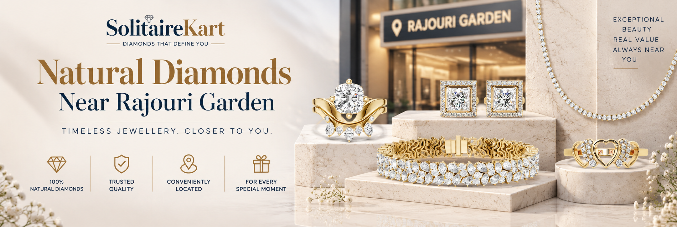 Natural Diamonds Near Rajouri Garden | Solitairekart