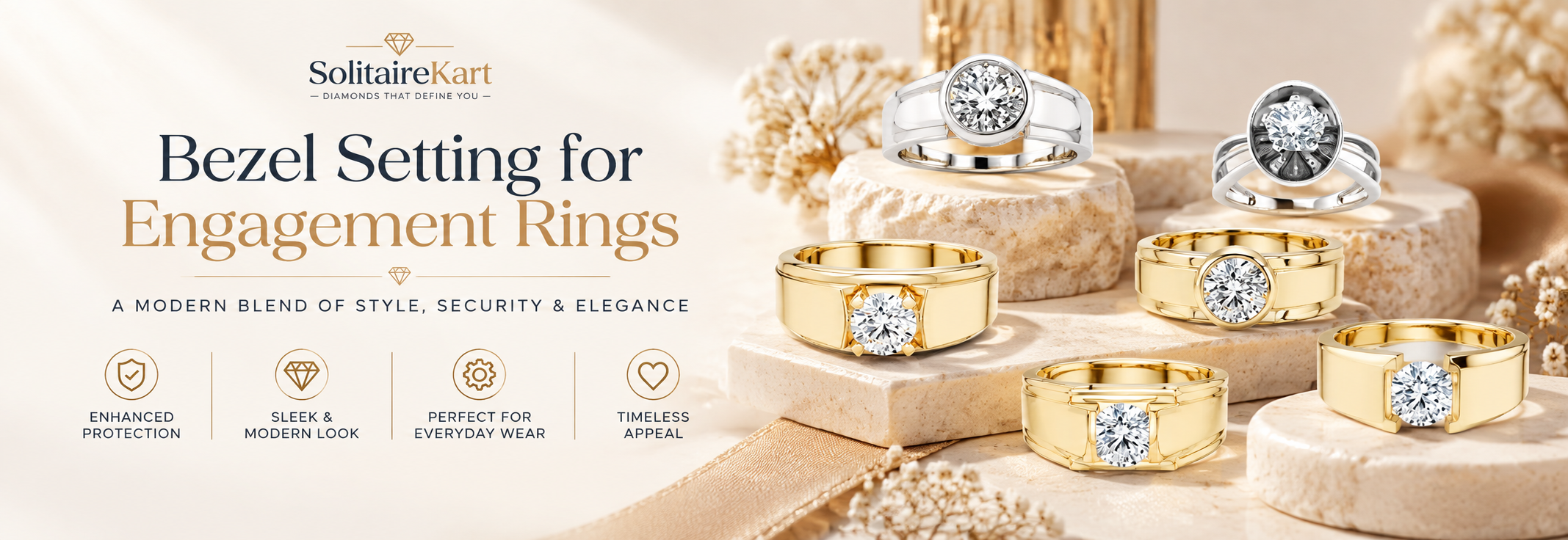Bezel Setting for Engagement Rings - Solitairekart