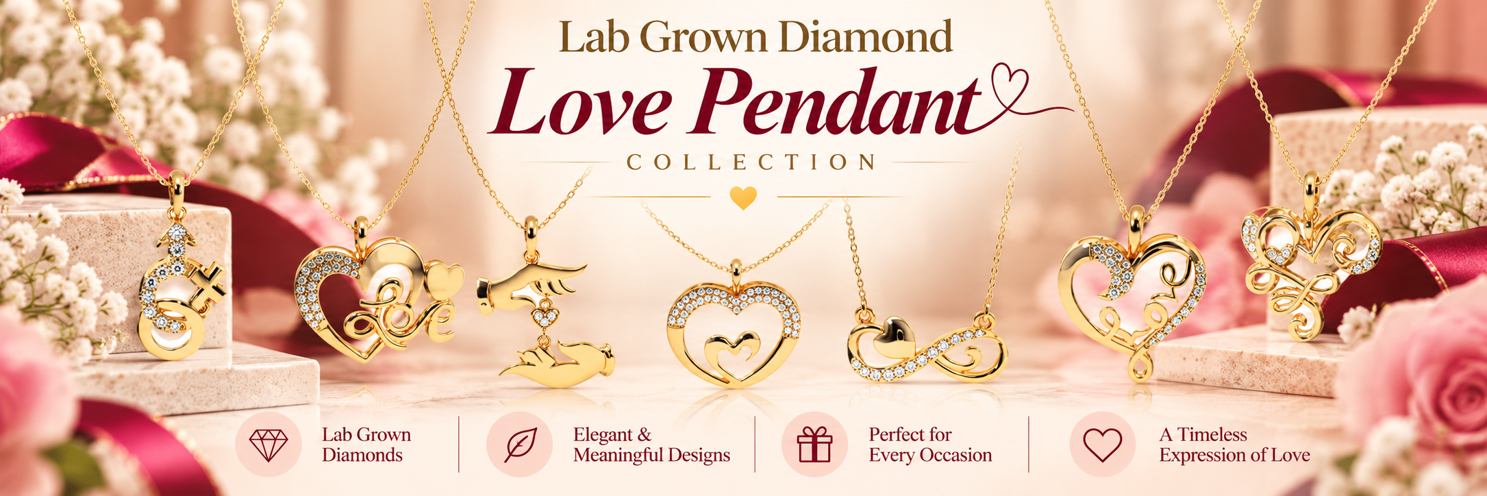 Lab Grown Diamond Love Pendant Collection
