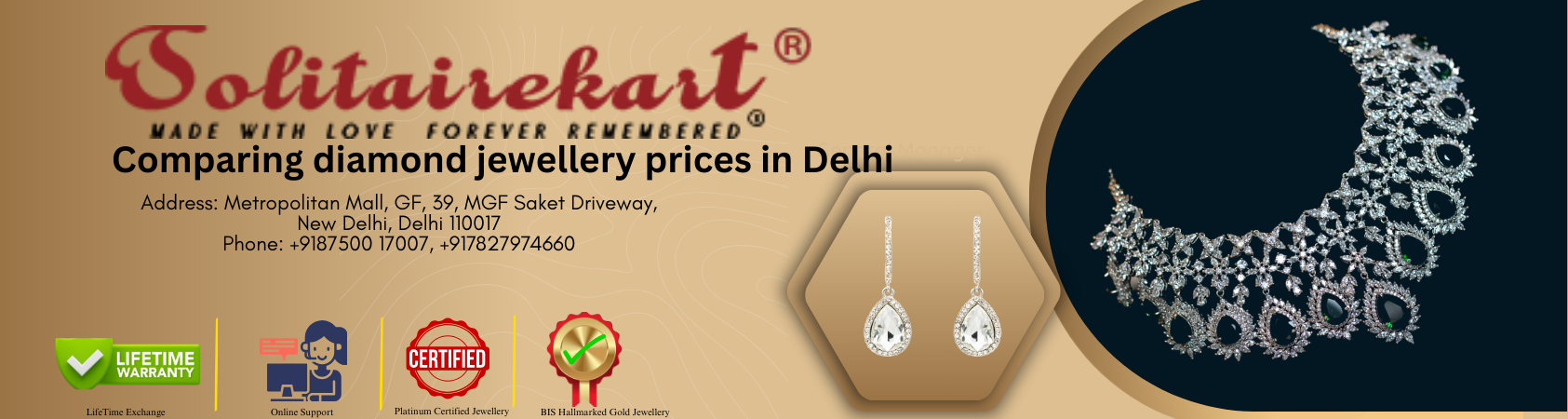 Comparing Diamond Jewellery Prices in Delhi