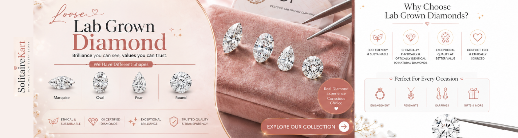 Loose Lab Grown Diamonds: Explore Every Diamond Shape | Solitairekart