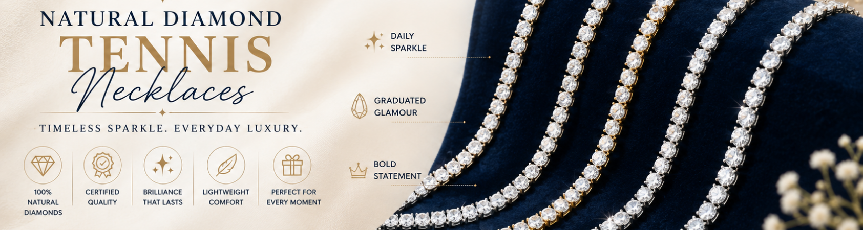 Natural Diamond Tennis Necklace for Every Occasion | Solitairekart