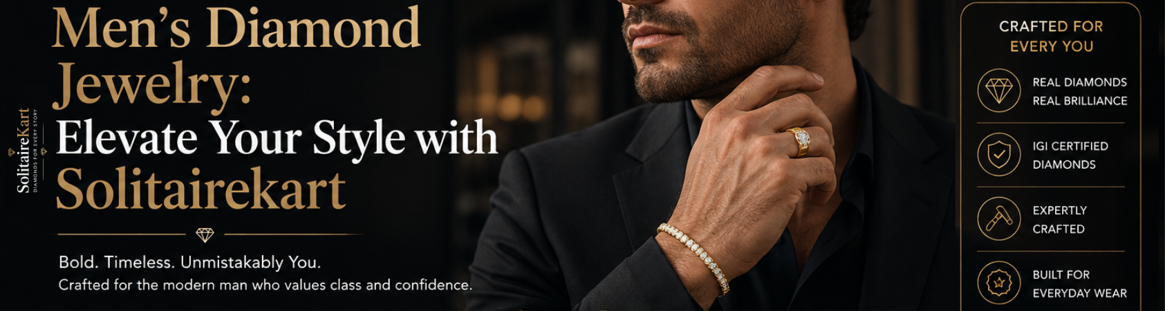 Men's Diamond Jewelry: Elevate Your Style with Solitairekart
