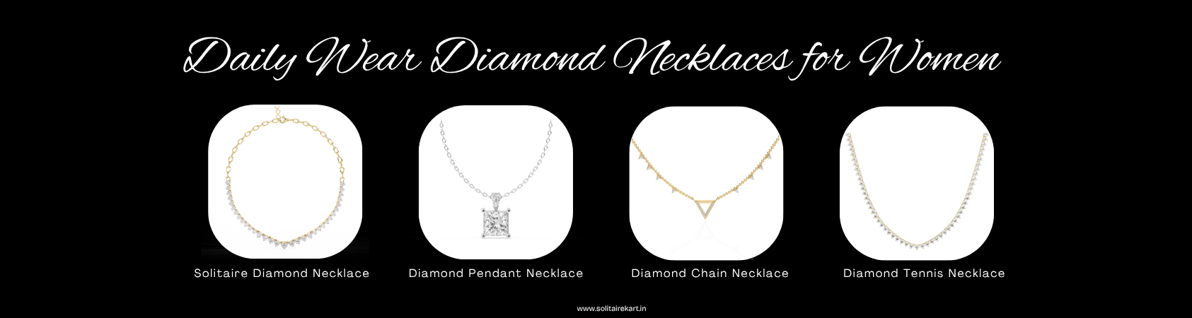 Daily Wear Diamond Necklaces for Women SolitaireKart