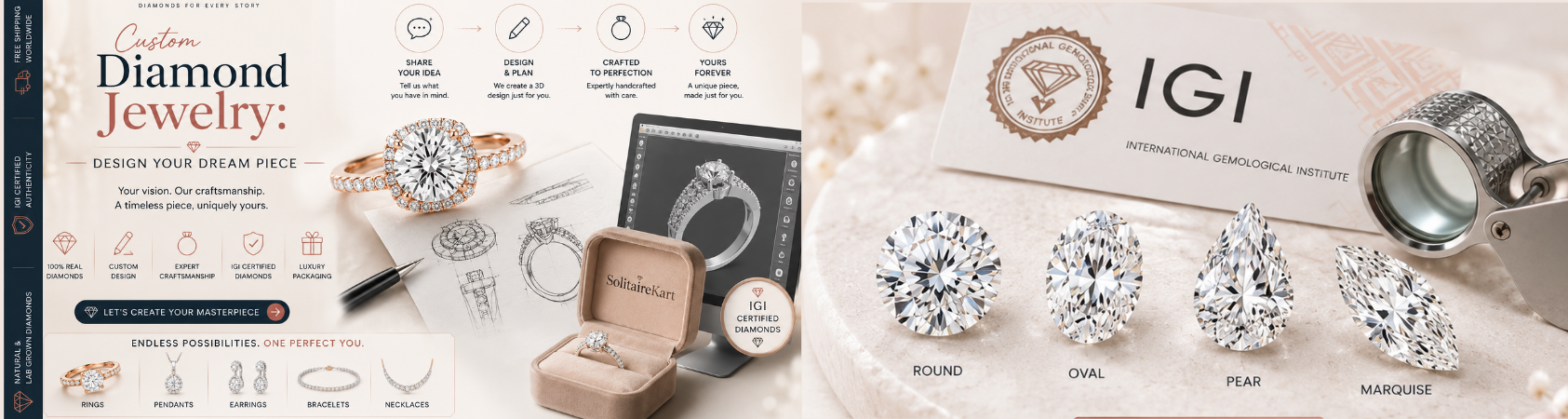 Custom Diamond Jewelry | Design Your Dream Piece