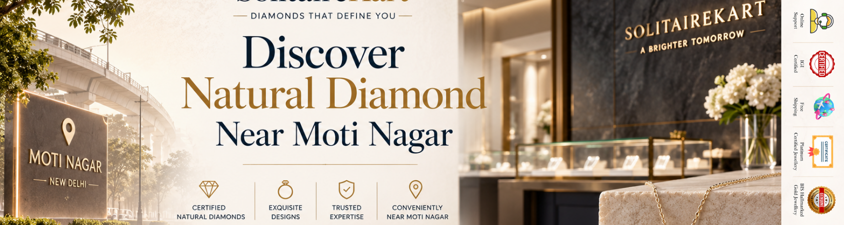 Discover Natural Diamond Near Moti Nagar | Solitairekart