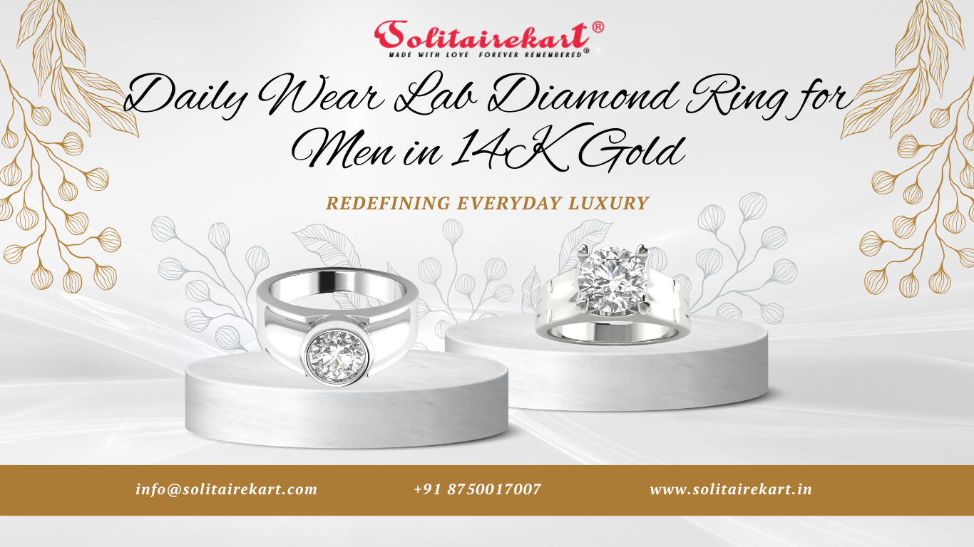 Daily Wear Lab Diamond Ring for Men in 14K, Redefining Everyday Luxury