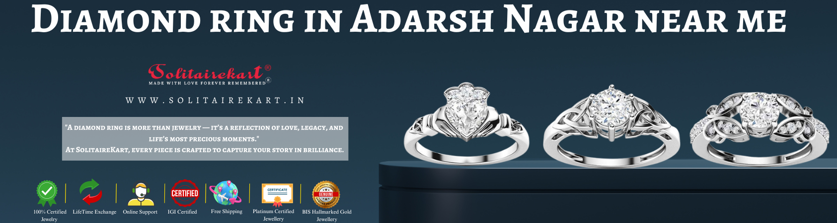 Find Your Perfect Diamond Ring in Adarsh Nagar Near You