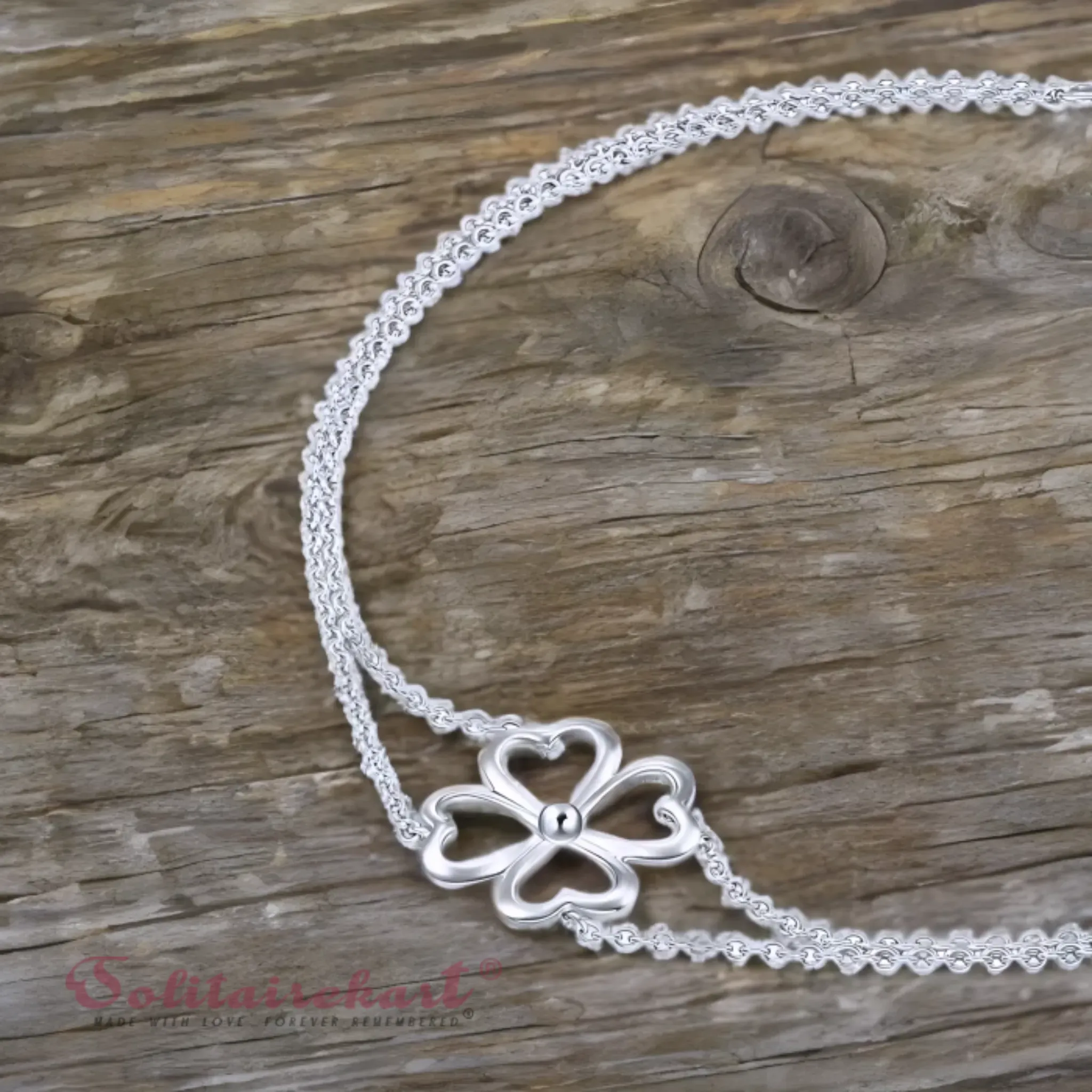 Solitairekart  Platinum Chain Bracelets 2.994gm Weight For Woman.