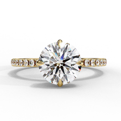 2.66 CT Round Shape Lab Diamond Engagement Ring – E Color, VVS2 Clarity