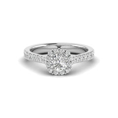 SolitaireKart  White Gold 0.77 Carat Lab Grown Diamond Ring – F Color VVS2 Clarity Engagement Ring