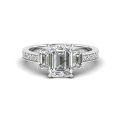SolitaireKart 2.72 Carat White Gold Lab Grown Diamond Engagement Ring – E Color VVS2 Clarity