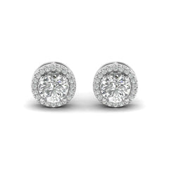 14K Gold Studded TW 3 Carat E Color VS1 Clarity Lab Grown Diamond Studs