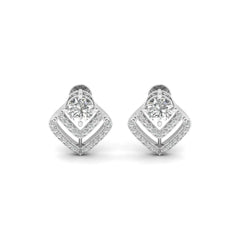 14K Gold Studded TW 3.472 Carat E Color VS1 Clarity Lab Grown Diamond Studs