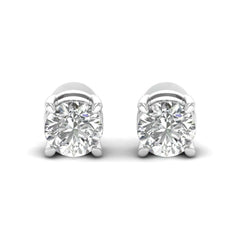 14K Gold Studded Tw 1.1 Carat E Color VS1 Clarity Lab Grown Diamond Studs
