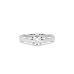 SolitaireKart Classic 0.5 Carat F VS1 White Gold Lab Created Diamond Engagement Ring for Women