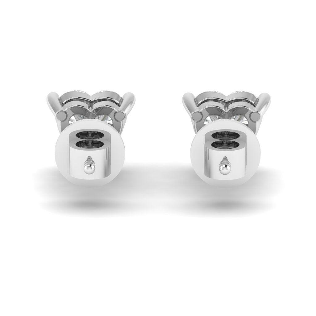 14K Gold Studded tw 1.5 Carat E Color VS1 Clarity Lab Grown Diamond Studs.