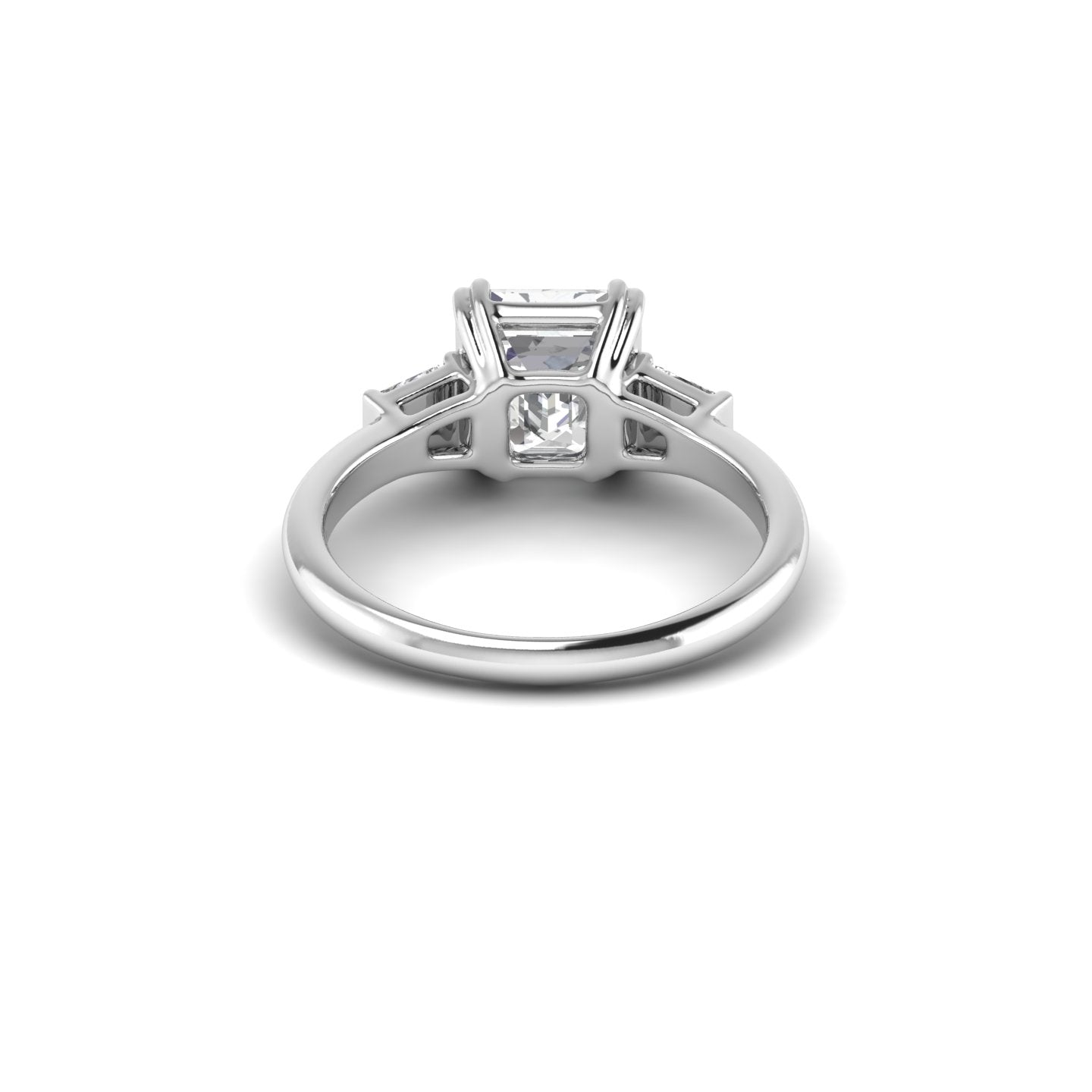 White Gold Studded 1.99 Carat Lab Grown Diamond Ring-E Color VS1 Clarity.