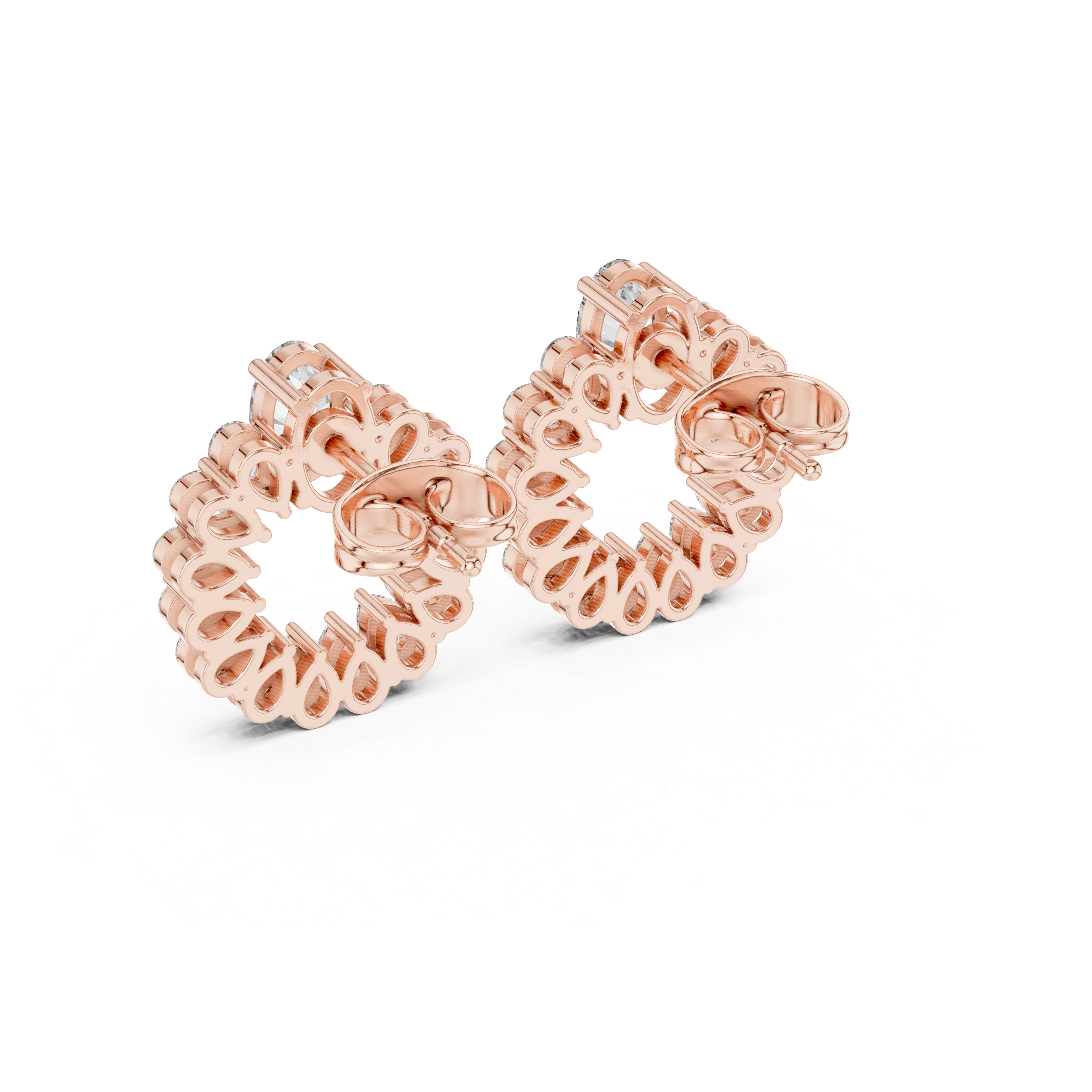 4.3 Carat H/VS1 Natural Diamond Stud Earrings