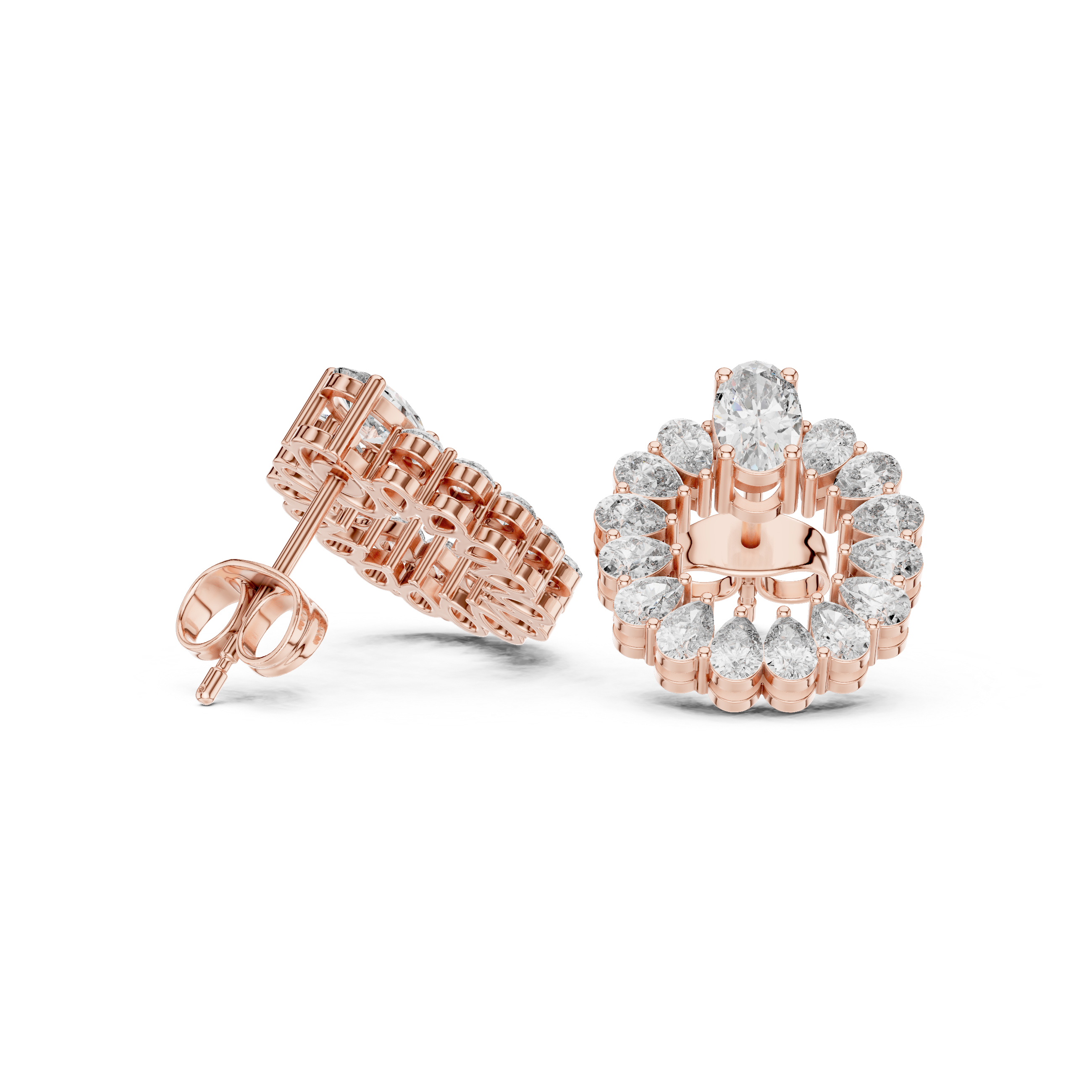 4.3 Carat H/VS1 Natural Diamond Stud Earrings