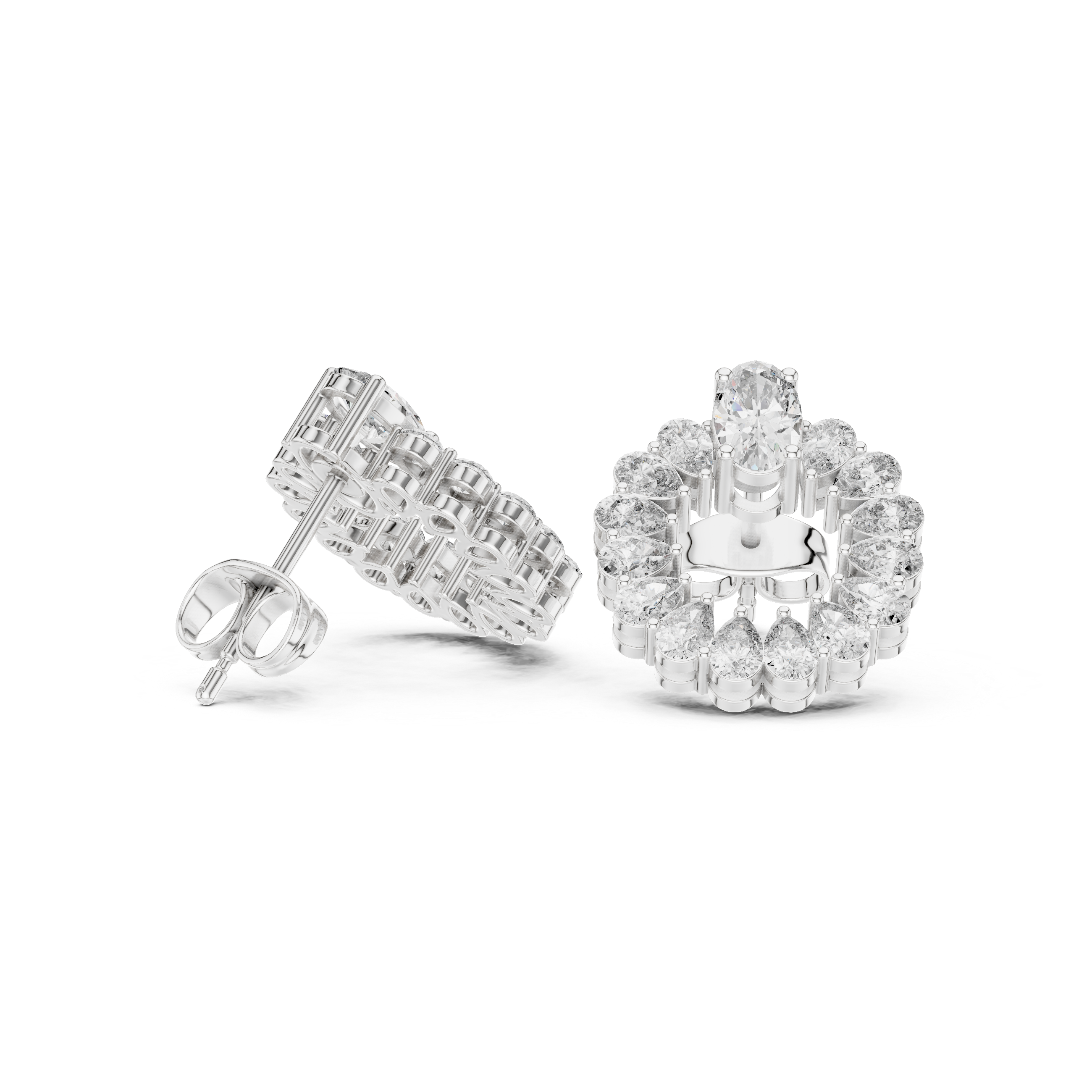 4.3 Carat H/VS1 Natural Diamond Stud Earrings