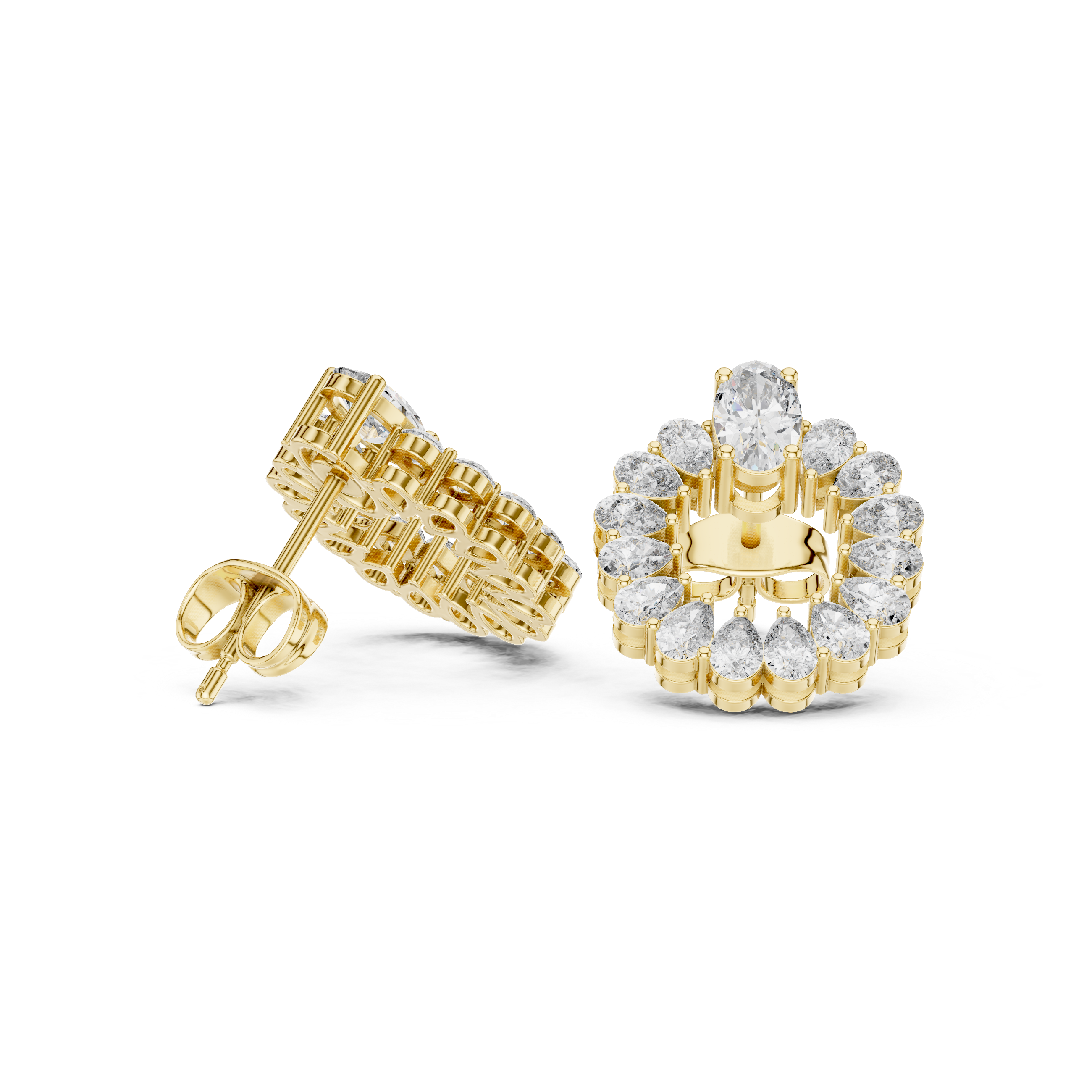 4.3 Carat H/VS1 Natural Diamond Stud Earrings