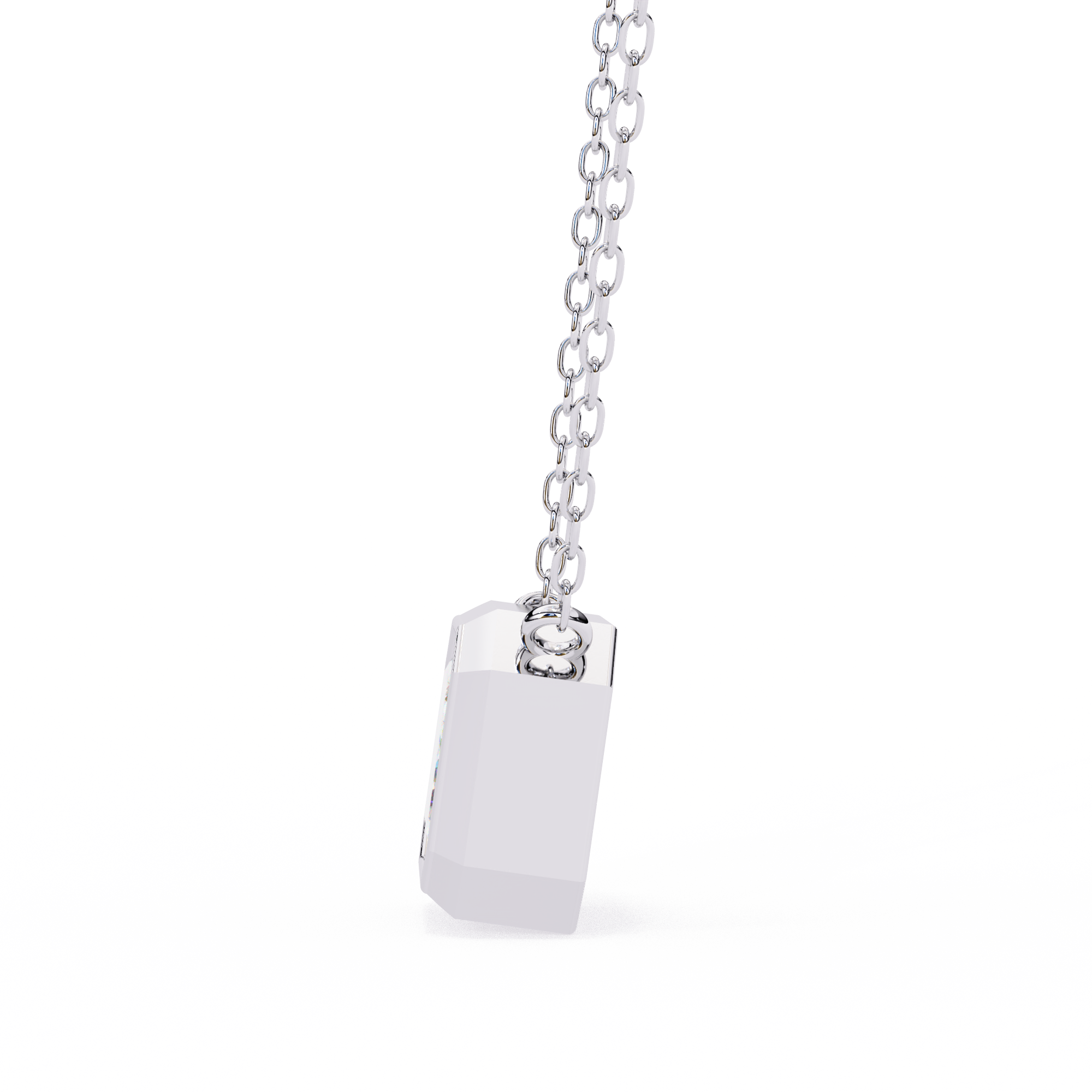1.90 Carat Emerald Cut Lab-Grown Diamond Pendant Necklace – E Color VS1 Clarity