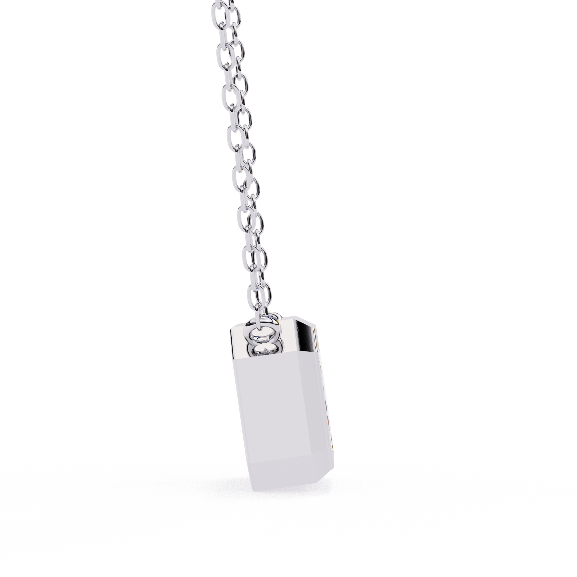 1.90 Carat Emerald Cut Lab-Grown Diamond Pendant Necklace – E Color VS1 Clarity