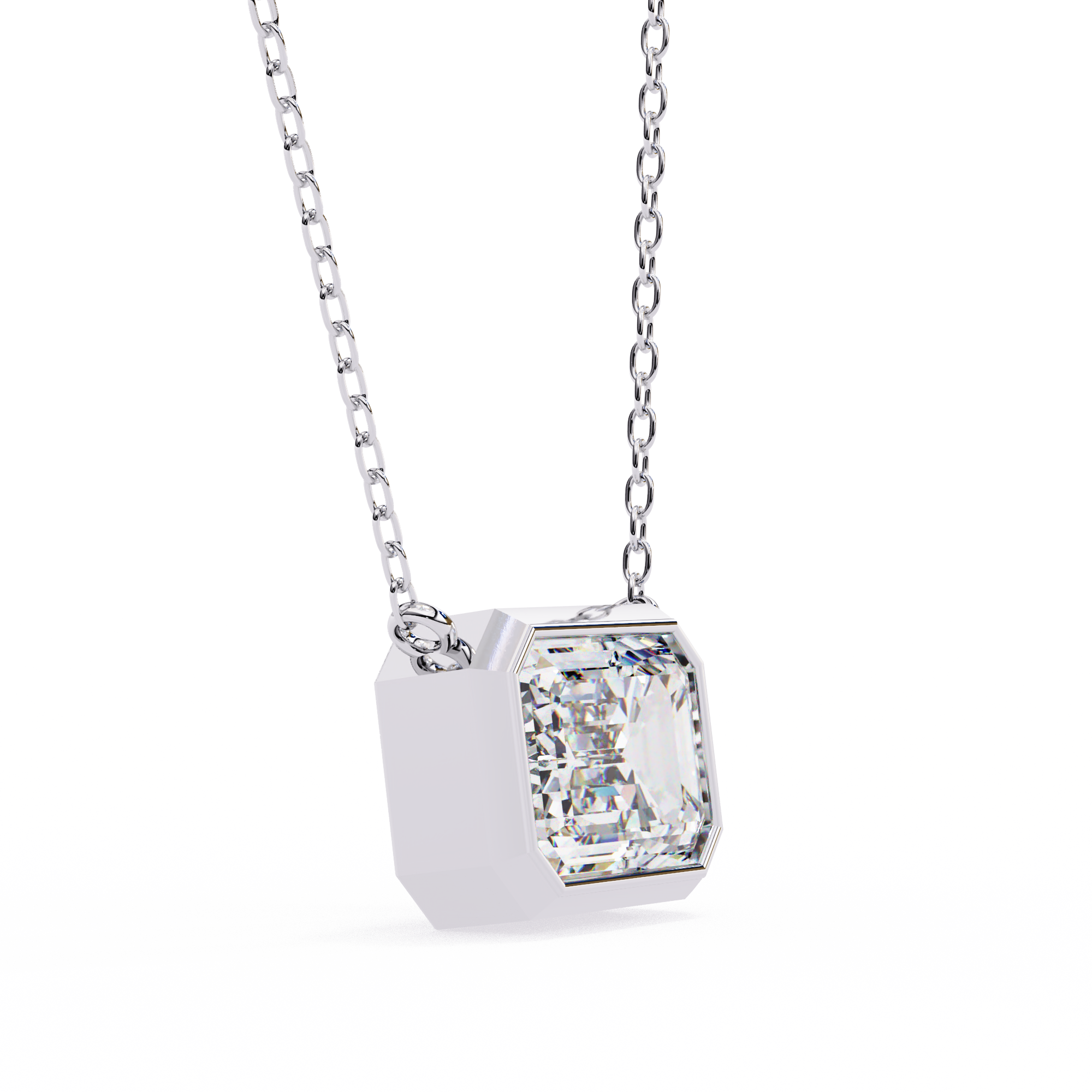 Solitairekart 0.78CT Natural Diamond Emerald Cut Pendant H Color VS1 Clarity