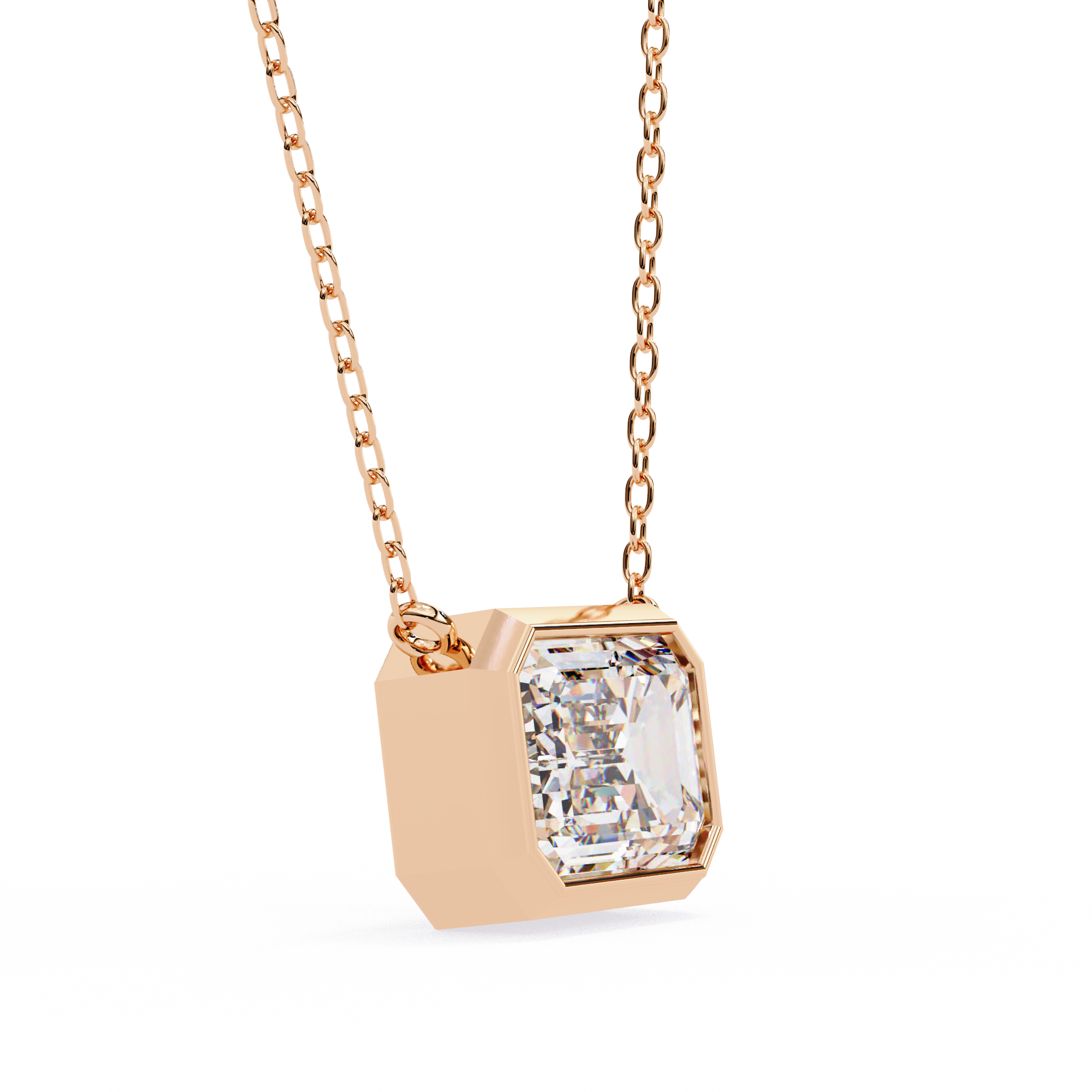 Solitairekart 0.78CT Natural Diamond Emerald Cut Pendant H Color VS1 Clarity