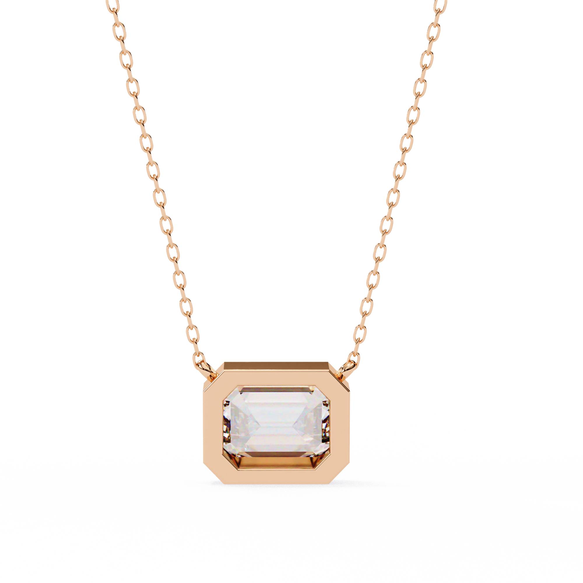 1.90 Carat Emerald Cut Lab-Grown Diamond Pendant Necklace – E Color VS1 Clarity