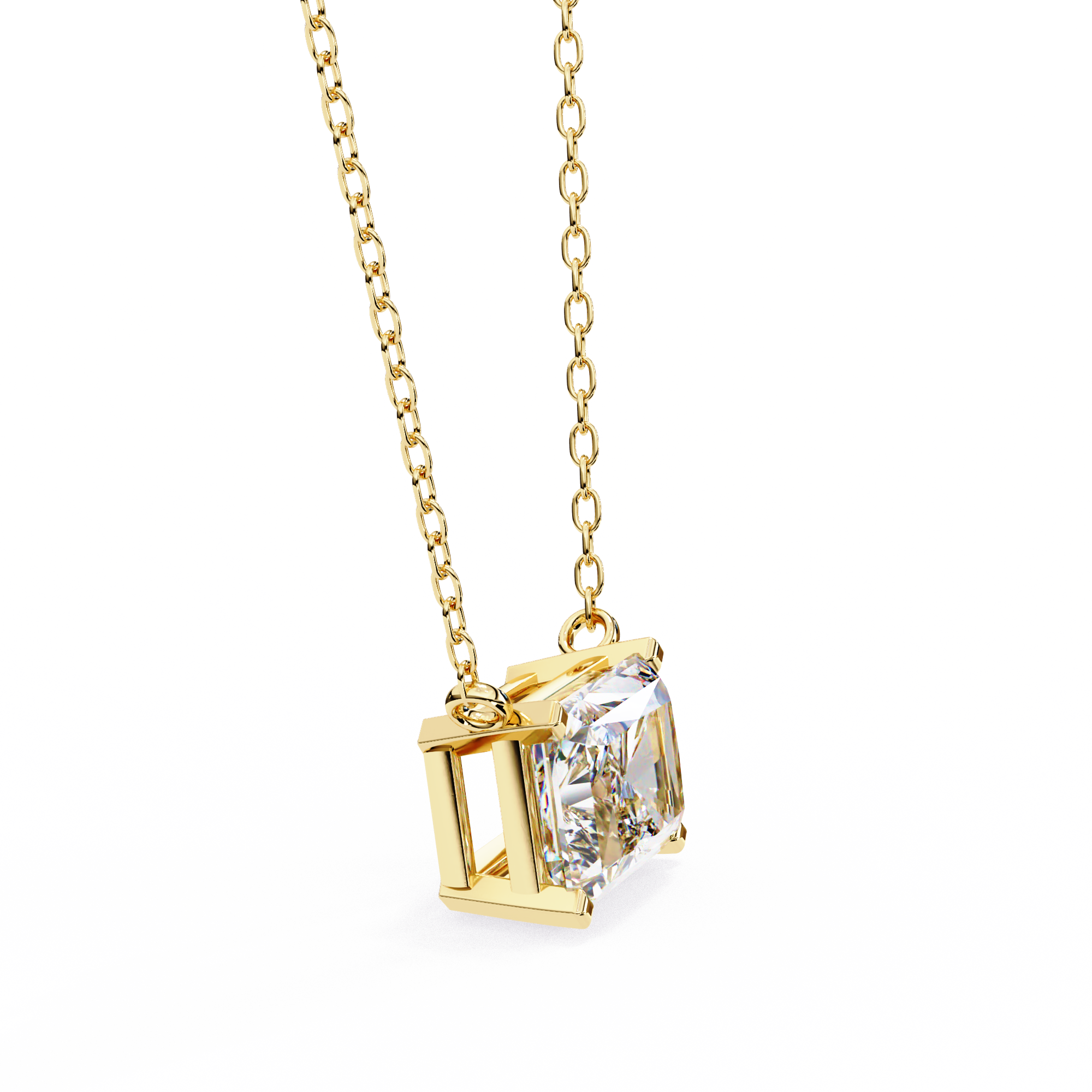 1.95 Carat Radiant Shape Lab-Grown Diamond Pendant Necklace – F Color VS1 Clarity