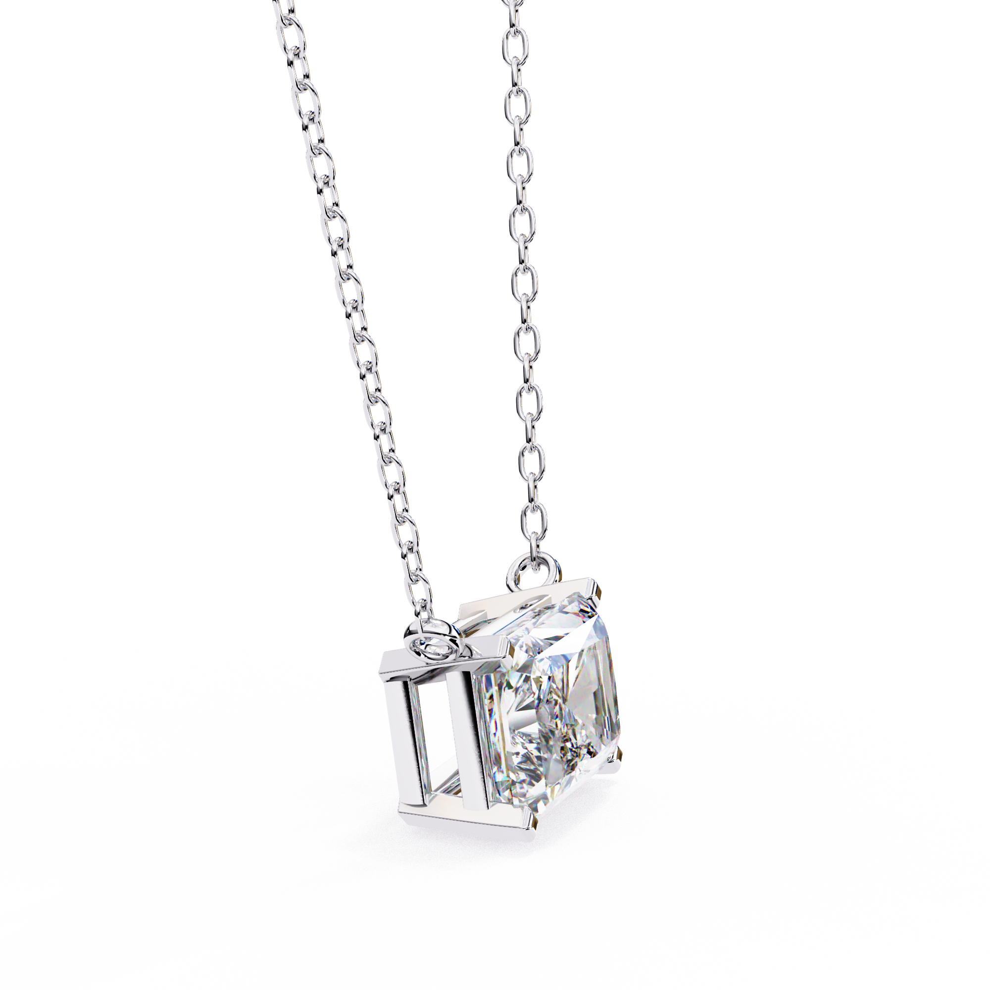 Solitairekart 1.95ct Horizontal Radiant-Cut Natural Diamond Solitaire Pendant-H Color, VS1 Clarity