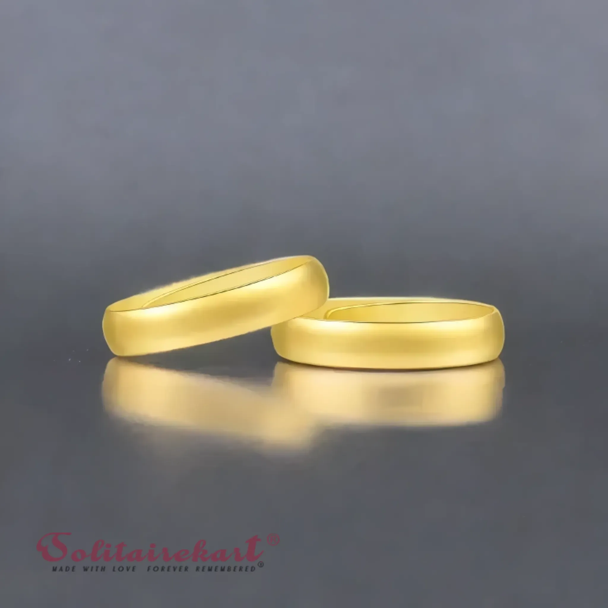 14K 11.57Grams Gold Couple Rings – Elegant Band Design
