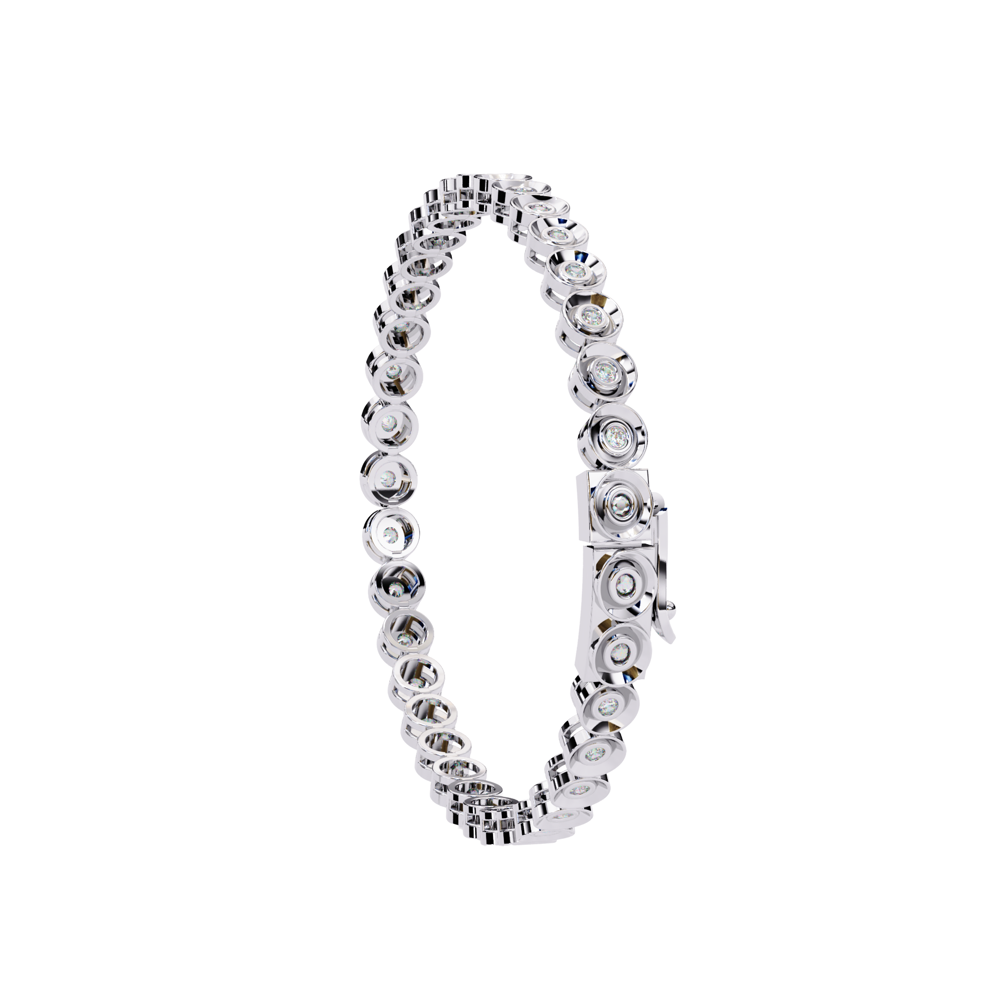 Solitairekart 0.59ct Round Cut Lab GrownDiamond Bracelet