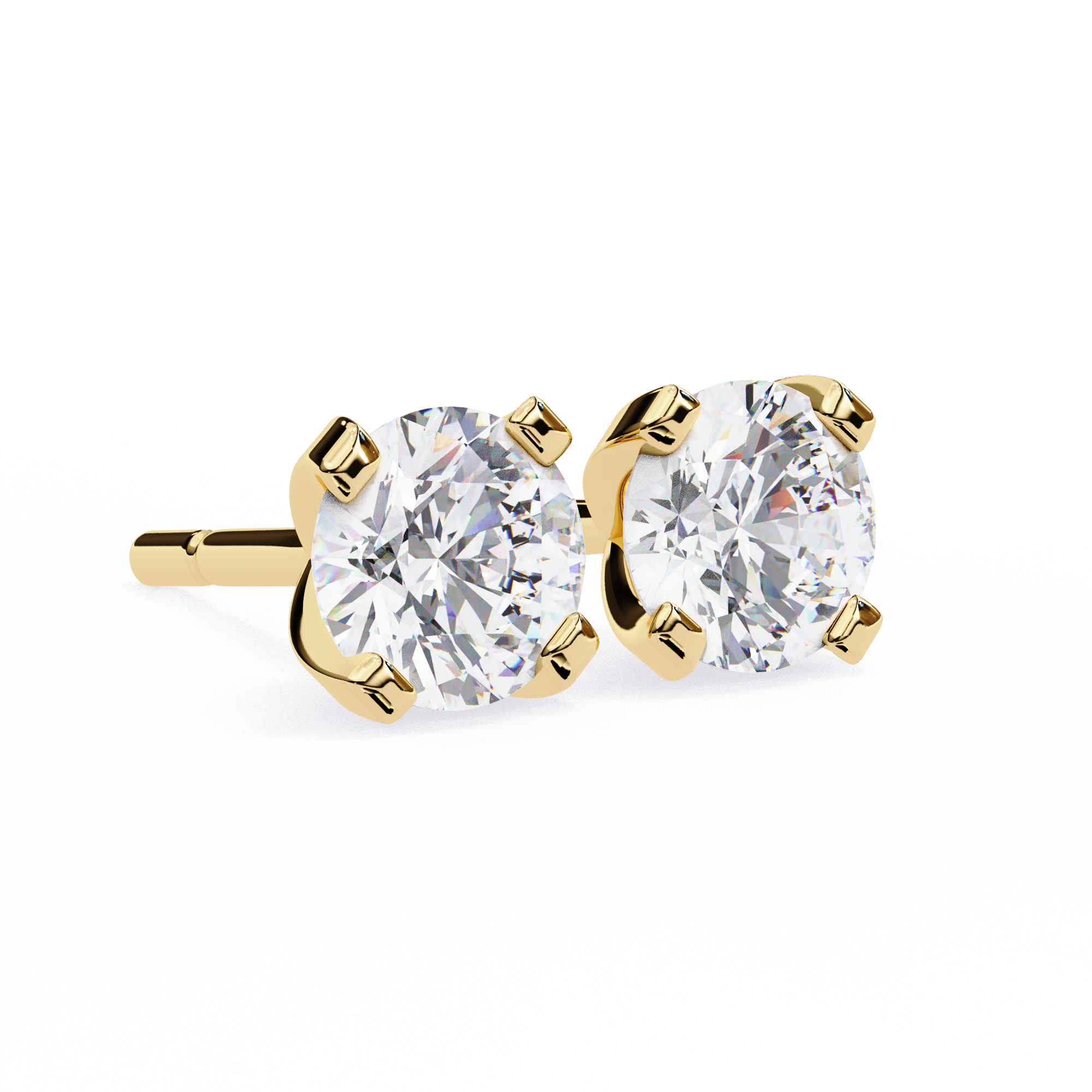 Eternal Spark–2.57 CT F Color VS2 Clarity Round Lab Grown Diamond Stud Earrings