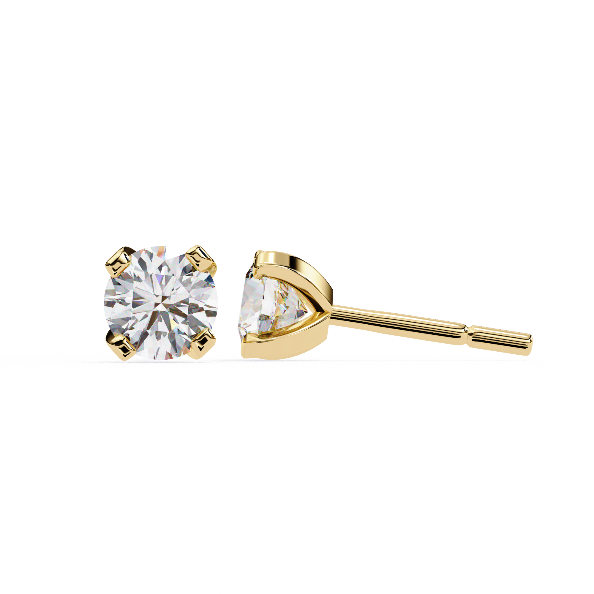 Eternal Spark–2.57 CT F Color VS2 Clarity Round Lab Grown Diamond Stud Earrings