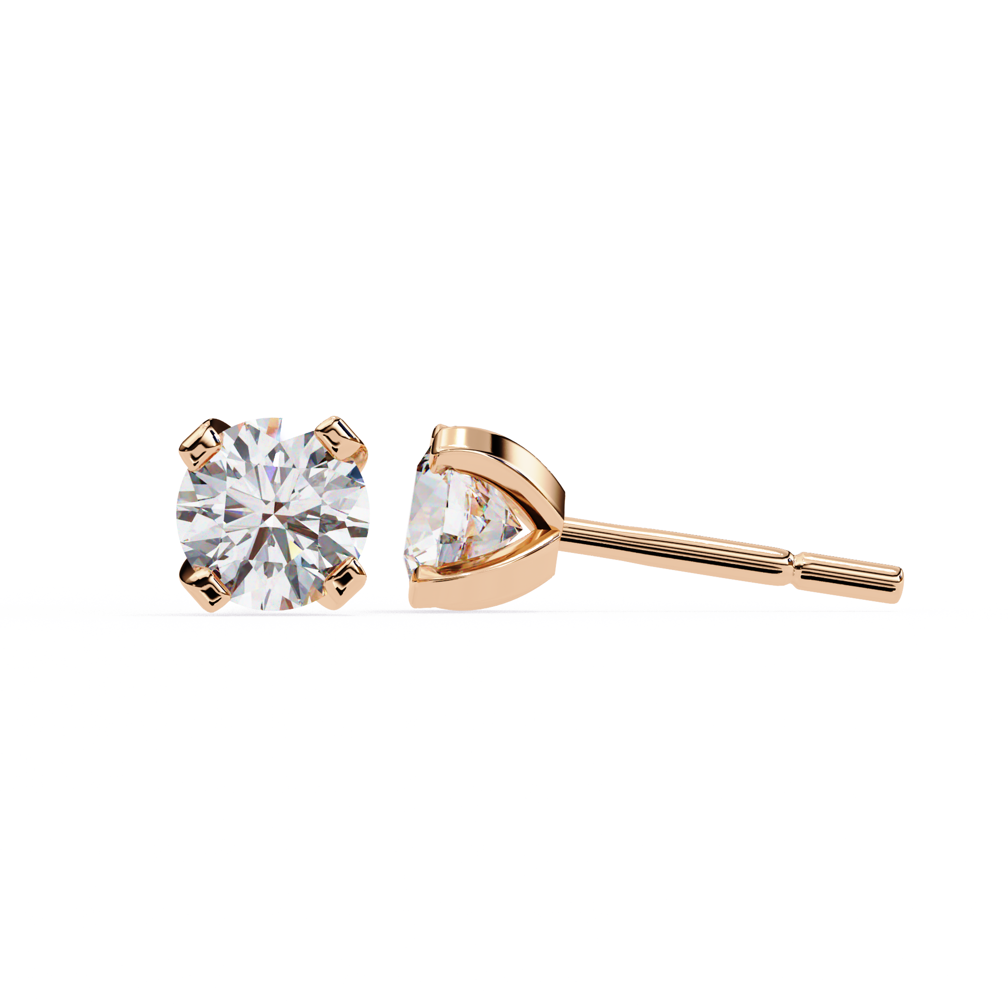Eternal Spark–2.57 CT F Color VS2 Clarity Round Lab Grown Diamond Stud Earrings