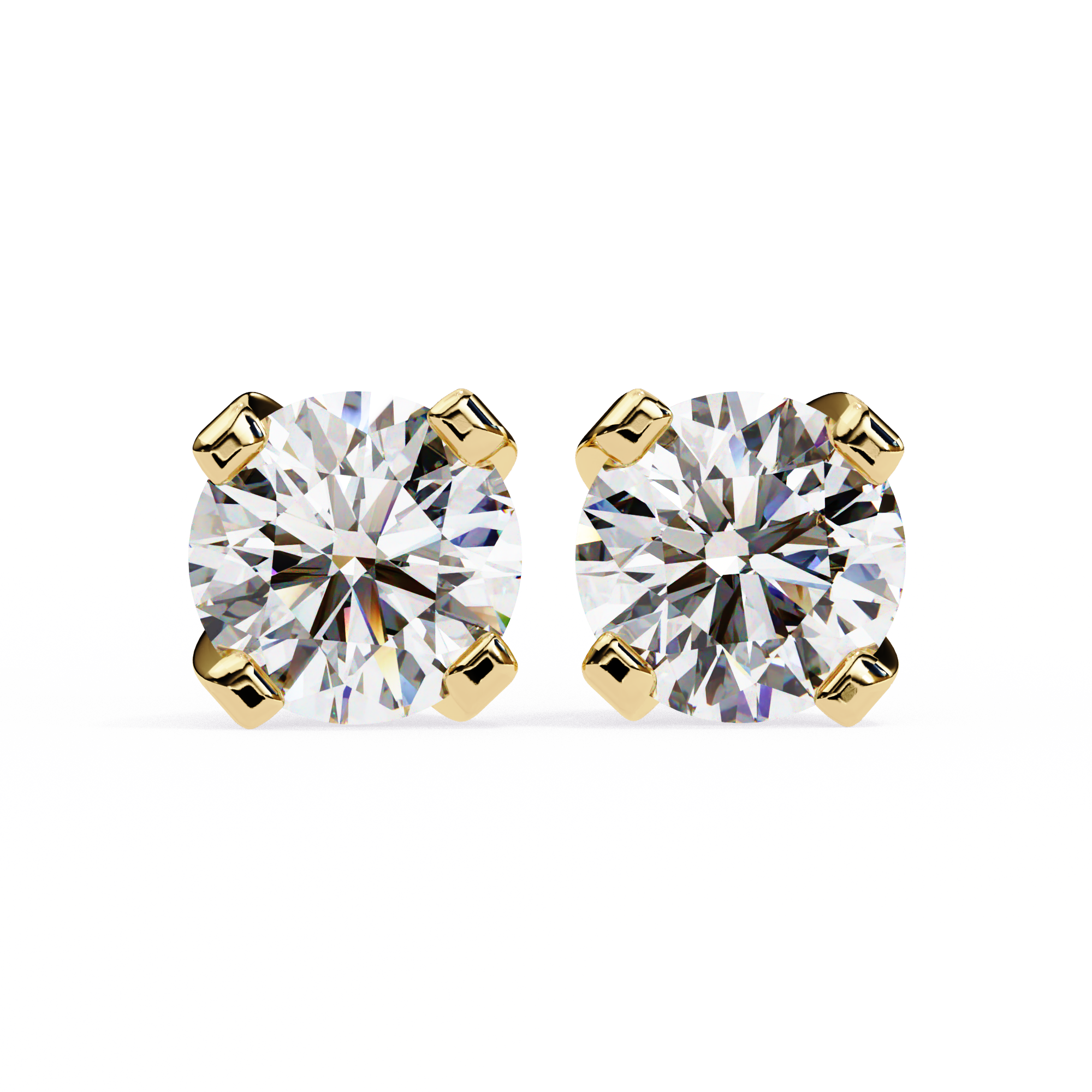 Eternal Spark–2.57 CT F Color VS2 Clarity Round Lab Grown Diamond Stud Earrings