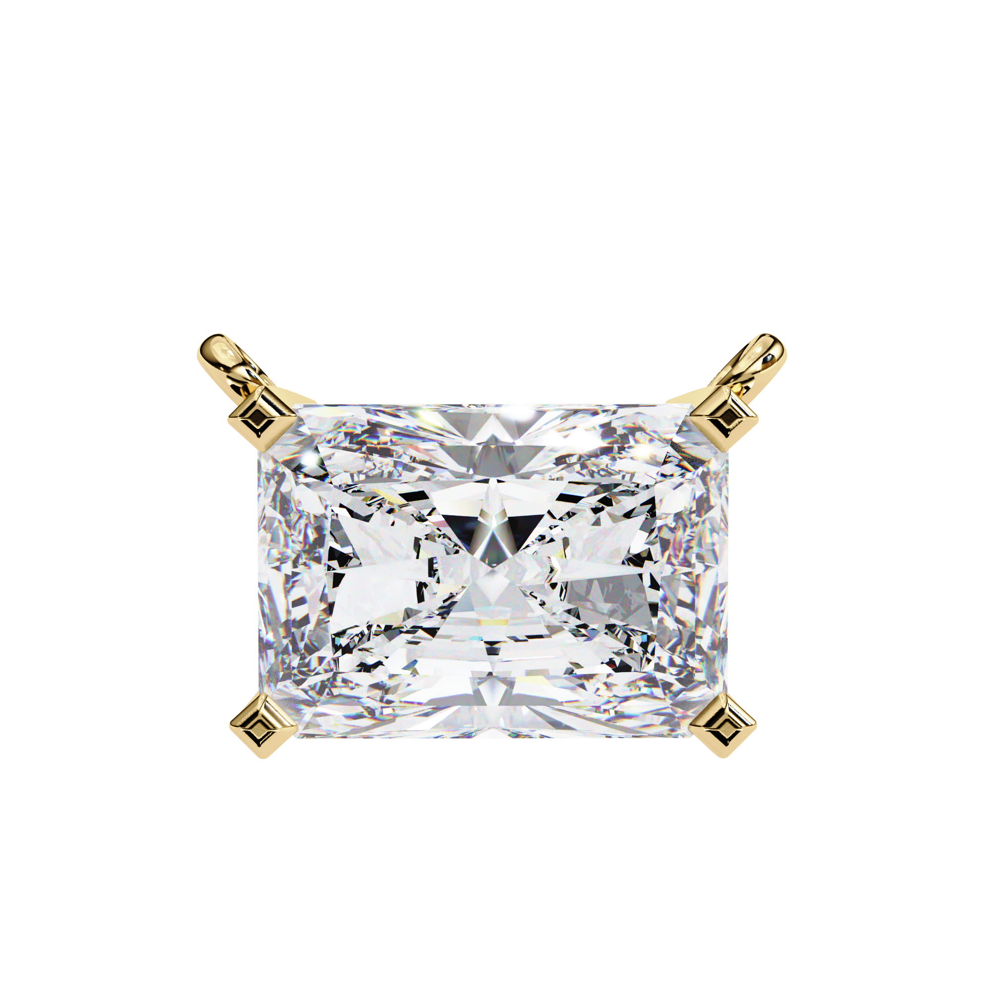 Solitairekart 1.95ct Horizontal Radiant-Cut Natural Diamond Solitaire Pendant-H Color, VS1 Clarity