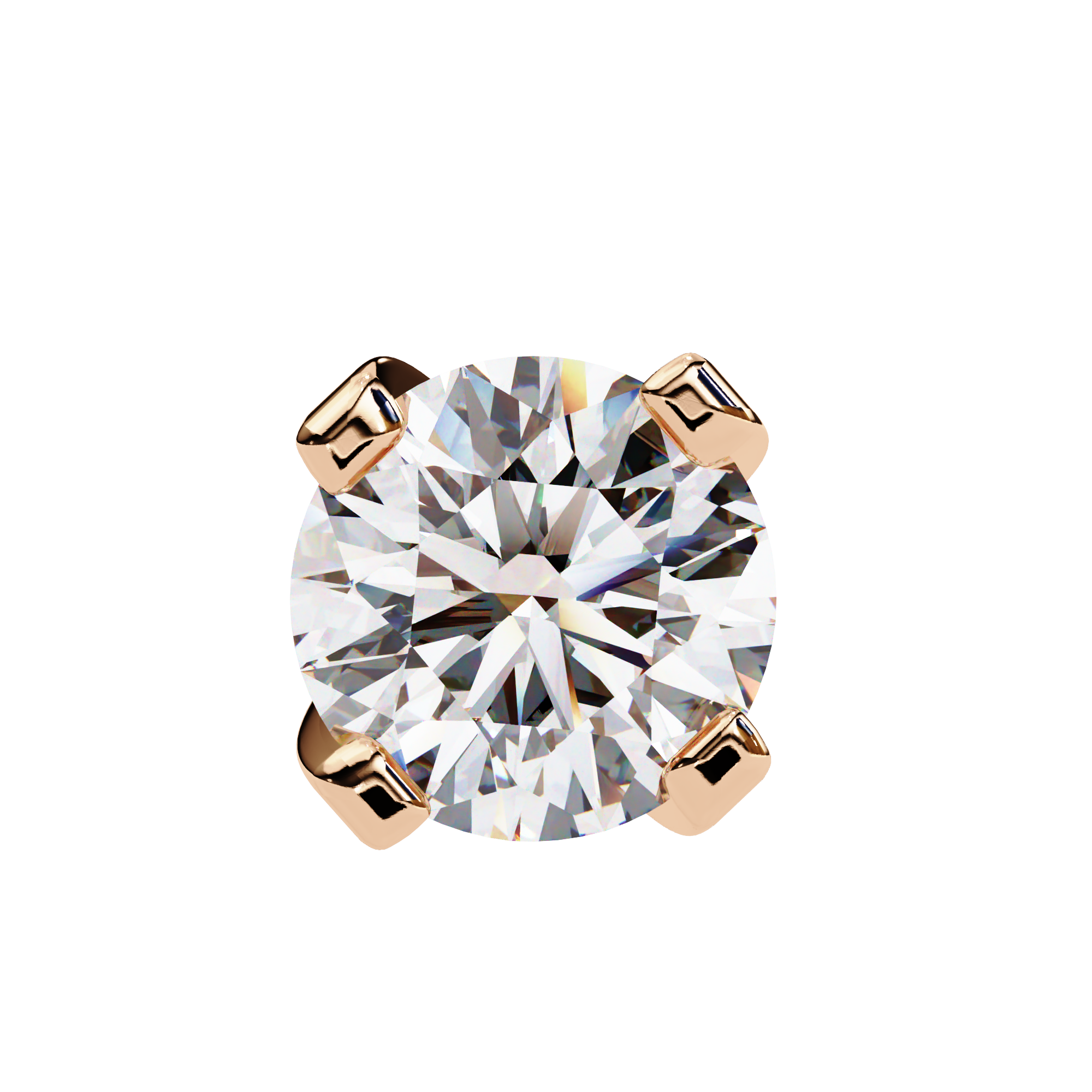 Eternal Spark–2.57 CT F Color VS2 Clarity Round Lab Grown Diamond Stud Earrings