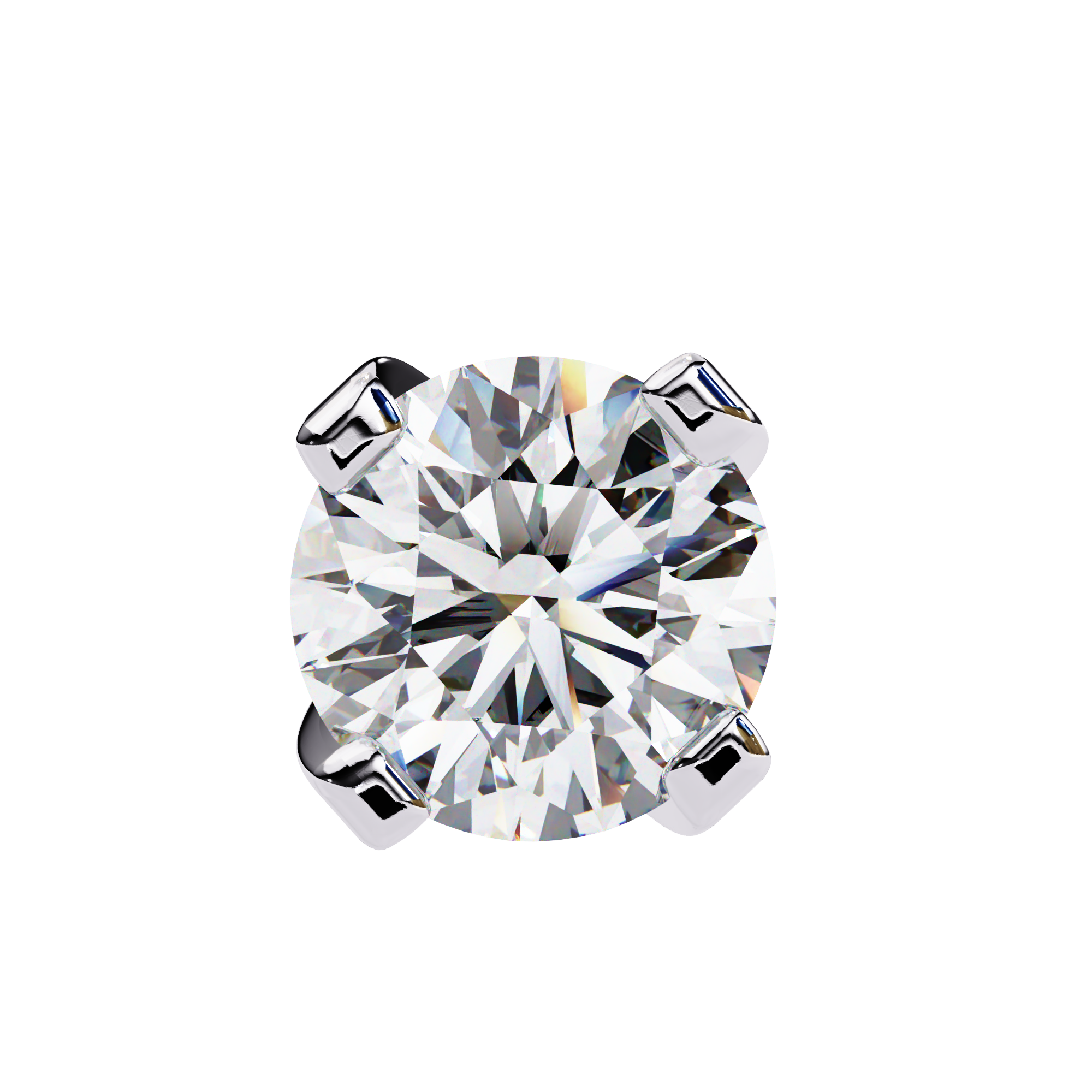 Eternal Spark–2.57 CT F Color VS2 Clarity Round Lab Grown Diamond Stud Earrings