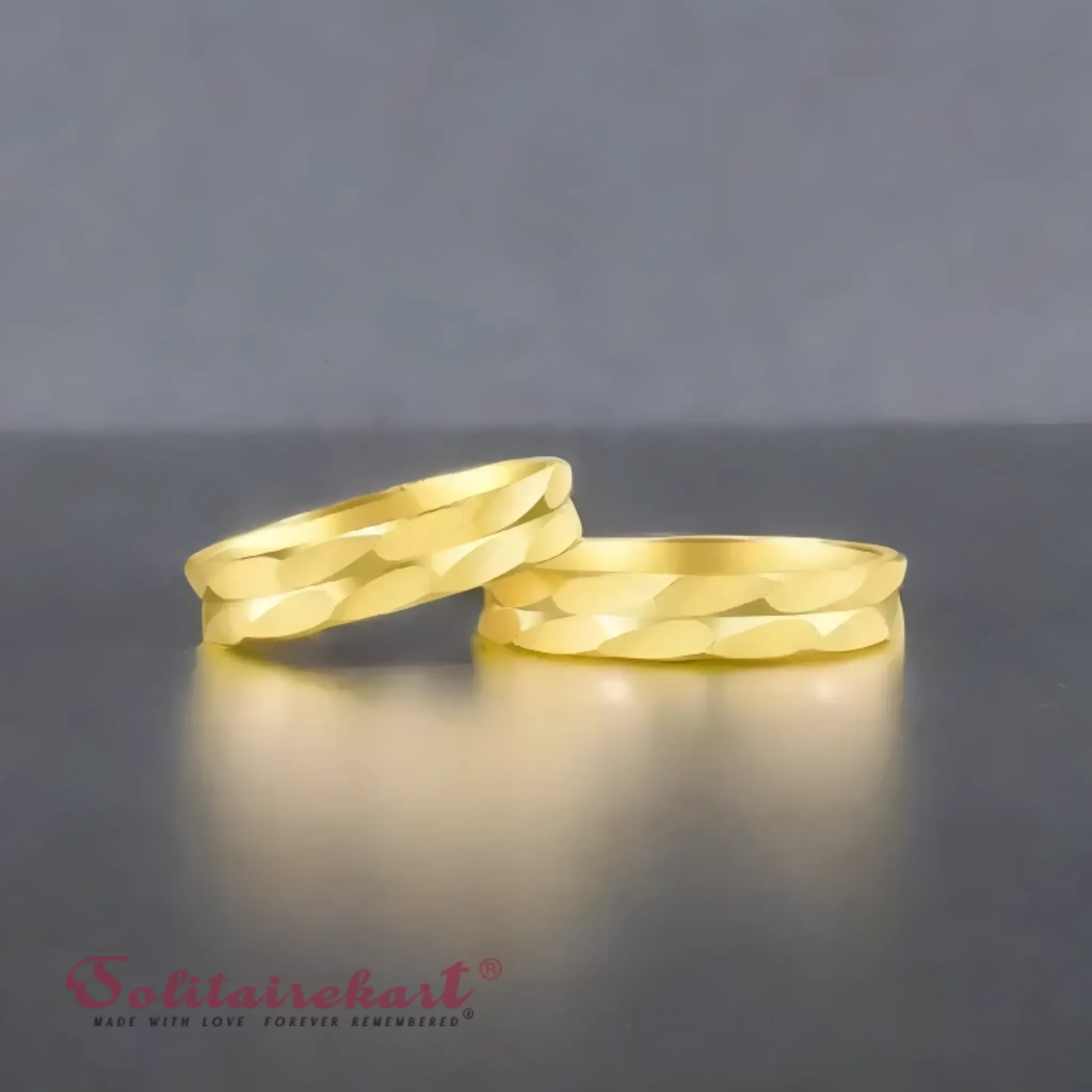 14K 4.08Grams Gold Couple Rings – Elegant Band Design