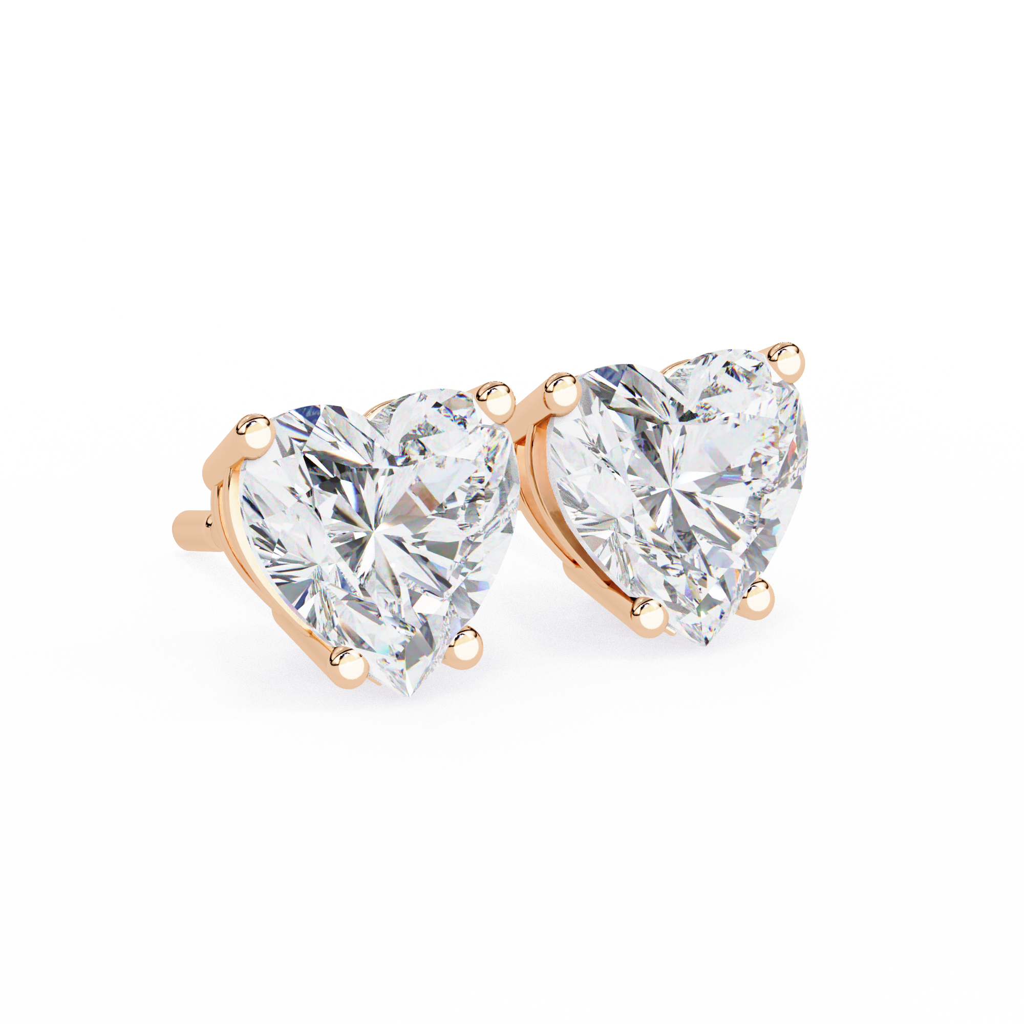 Solitairekart 2.43ct Heart-Cut Diamond Earrings