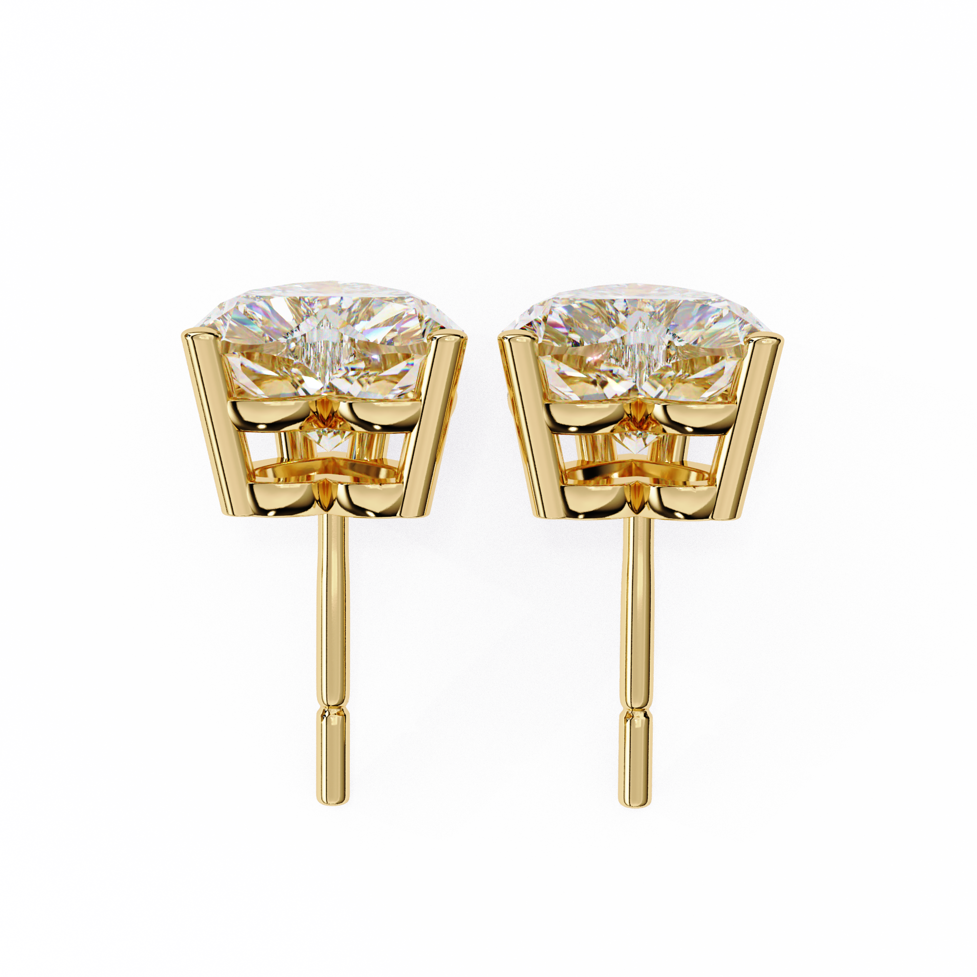 Solitairekart 2.43ct Heart-Cut Diamond Earrings