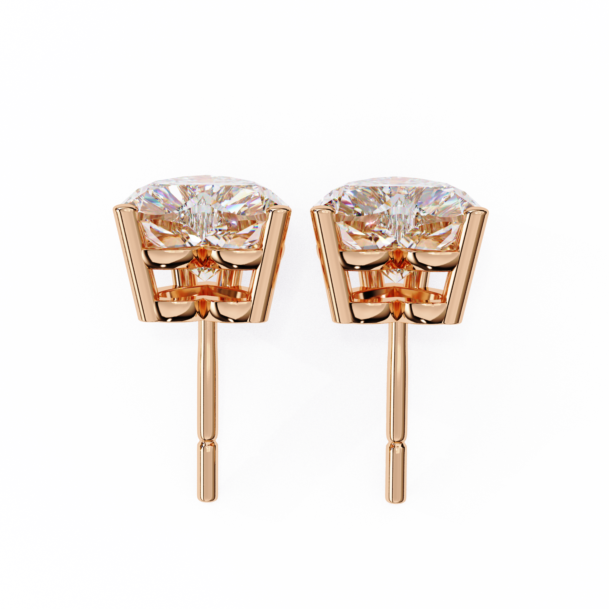 Solitairekart 2.43ct Heart-Cut Diamond Earrings