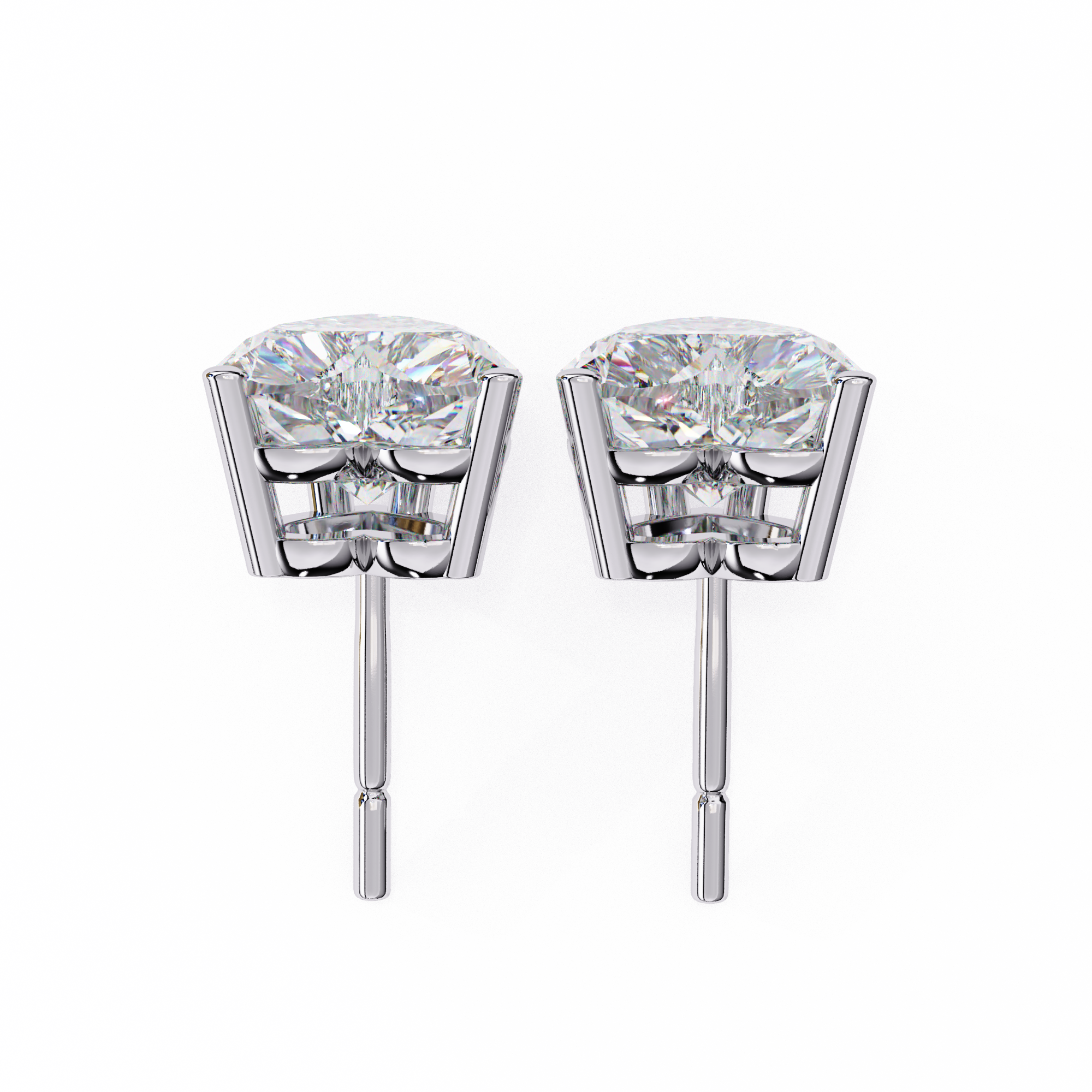 Heart of Brilliance 2.43 Carat E/VS1 Lab-Grown Diamond Stud Earrings